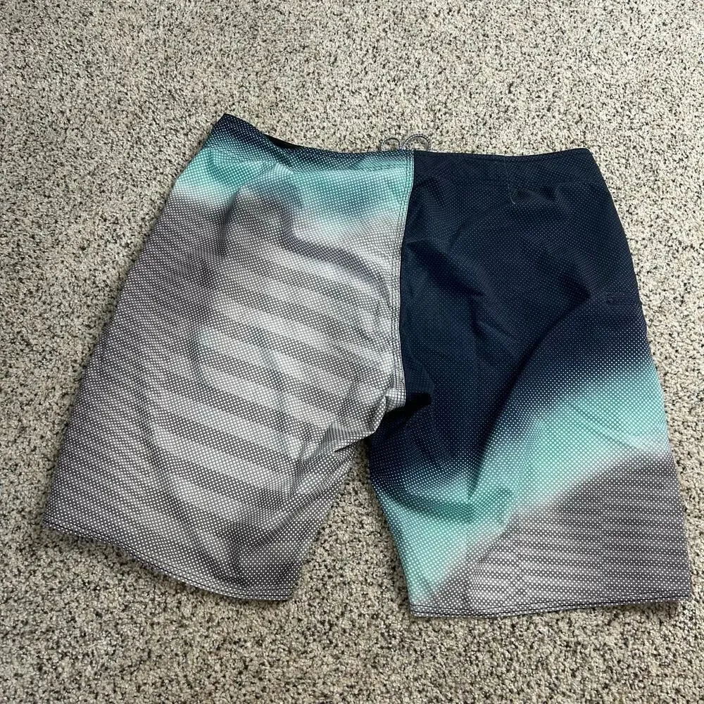 Volcom Men's Board Shorts Size 36 Gray Blue Surf Beach Vacation